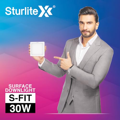 Sturlite S-FIT 30W Square LED Surface Light| 6500k Cool White Color Temperature| 2400 Lumens with CRI Tech for Accurate Color Representation - (Pack of 1) - Image 2