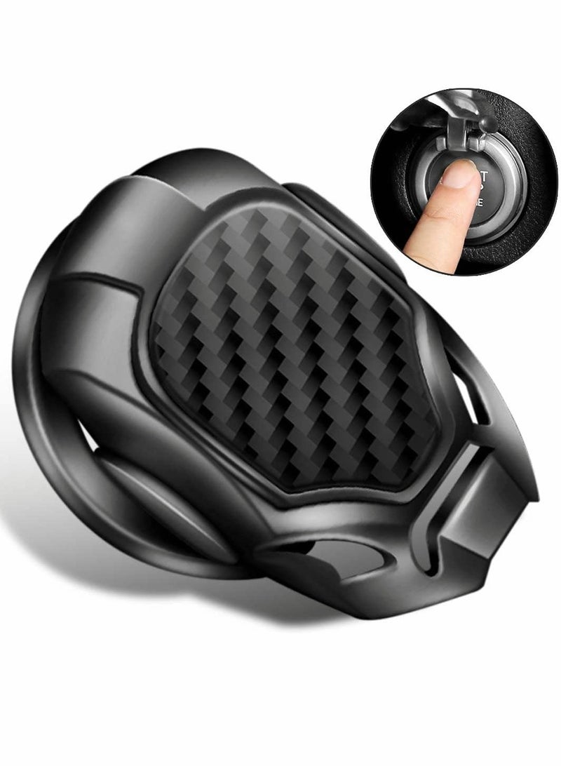 Car Push Start on Cover, Engine Stop Protective Cover Decoration, Interior Modification Accessories to (Black) - Image 1