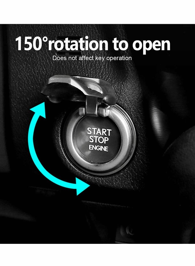 Car Push Start on Cover, Engine Stop Protective Cover Decoration, Interior Modification Accessories to (Black) - Image 3