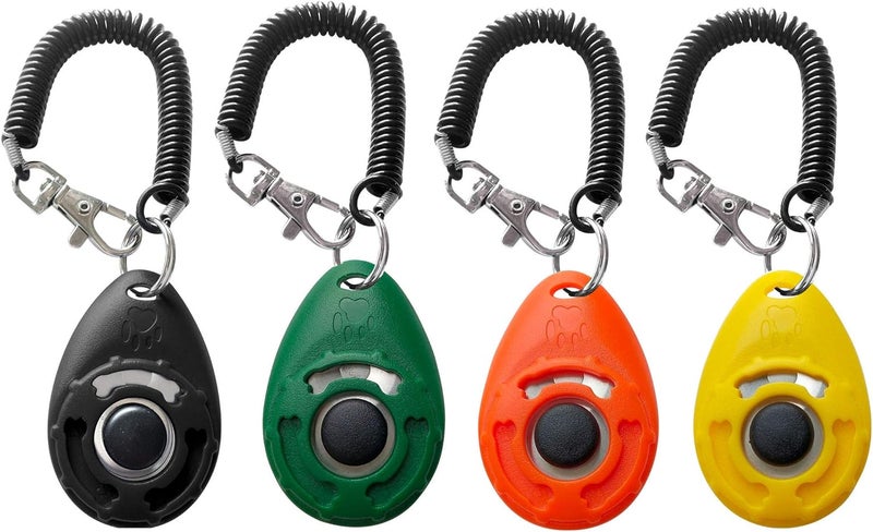 HoAoOo Pet Training Clicker with Wrist Strap - Dog Training Clickers 4 Color - Image 1