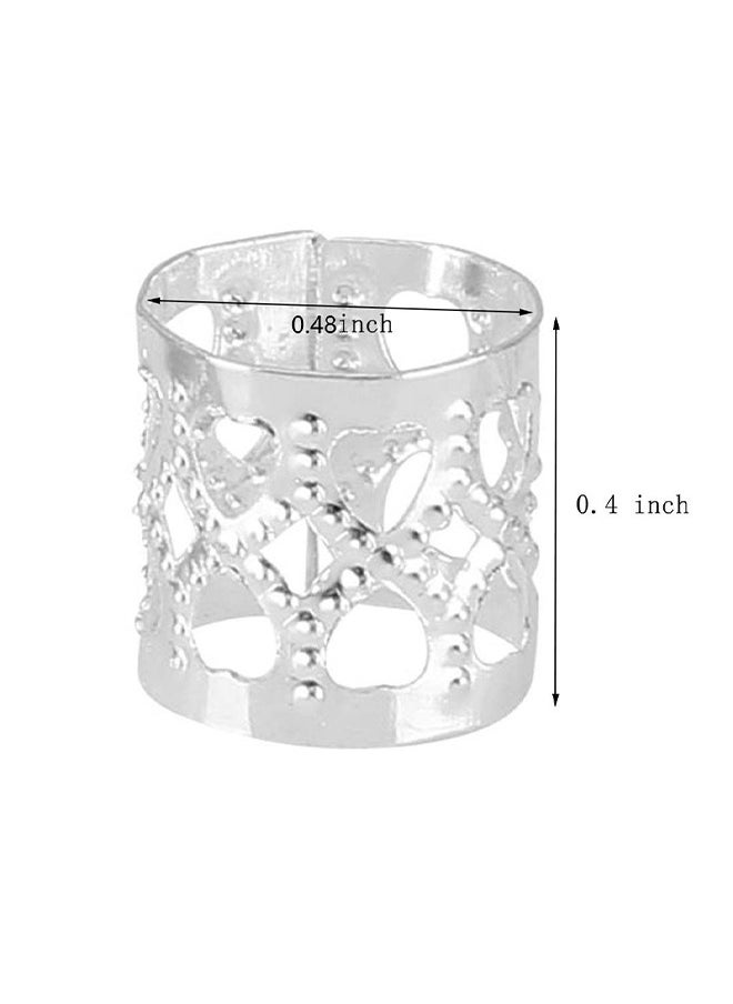 Depend - Braid Bead Braid Ring Clip 200PCS Braid Metal Cuff Ornaments (Silver And Gold) - Image 1
