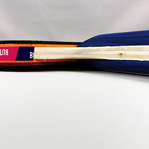 Butterfly RDJ S2 Shakehand Table Tennis Racket | RDJ Series | Good Spin, Better Speed & Even Better Control! | Recommended for Beginning Level Players, Red and Black,White - Image 5