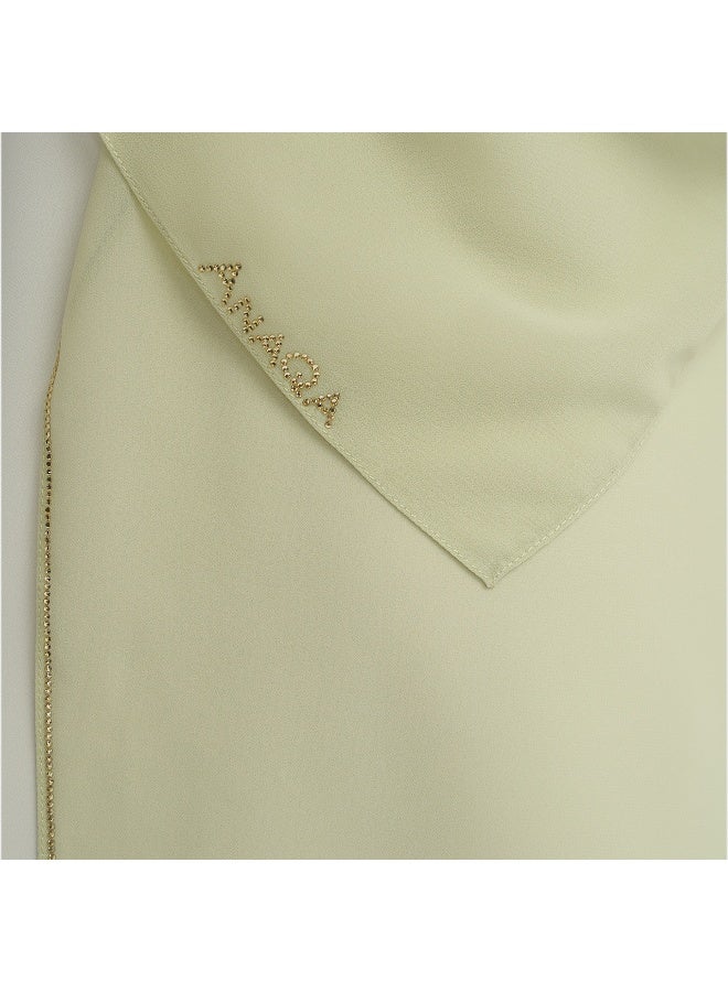 LIFESTYLE Embellished Hijab in Light Green for Women - Image 3