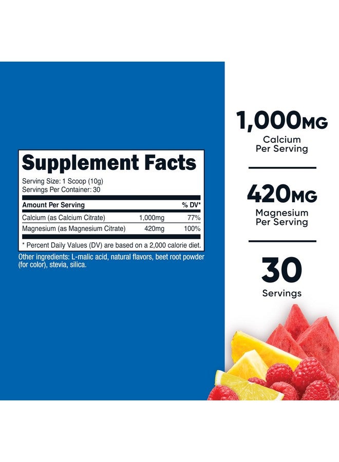 Nutricost Calcium Magnesium Powder (Fruit Punch, 30 Servings) - Bone Support, Non-GMO, Gluten Free (from Calcium Citrate and Magnesium Citrate) - Image 2
