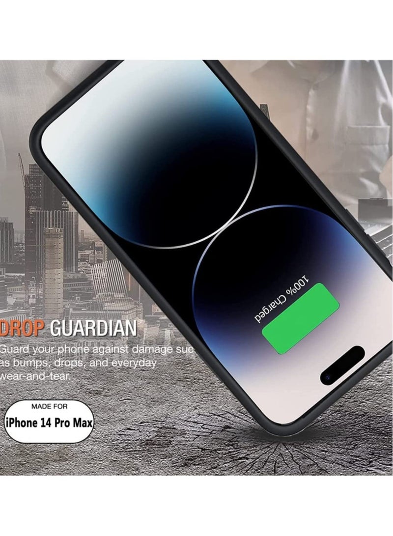 ELTRAZONE Battery Case for iPhone 14 Pro Max, 4500mAh Rechargeable Portable Charging Case for iPhone 14 Pro Max (6.7 inch) Extended Battery Pack Protective Charger Case (Black) - Image 4
