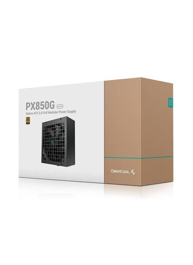 PX850G ATX Power Supply, ATX12V V3.0 Type, 850 Watts, 80 Plus Gold, Active PFC + Half Bridge SRC LLC + DC to DC, 135mm Fan Size, FDB Fan Bearing, Black | R-PX850G-FC0B-UK