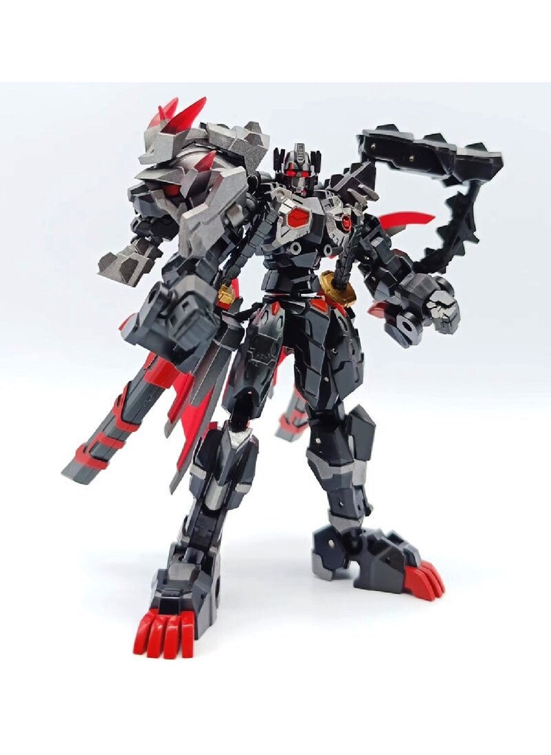 Generic - Black Lion Dark Optimus Prime Movable Commander Transforming Robot Boy Toy Model - Image 1