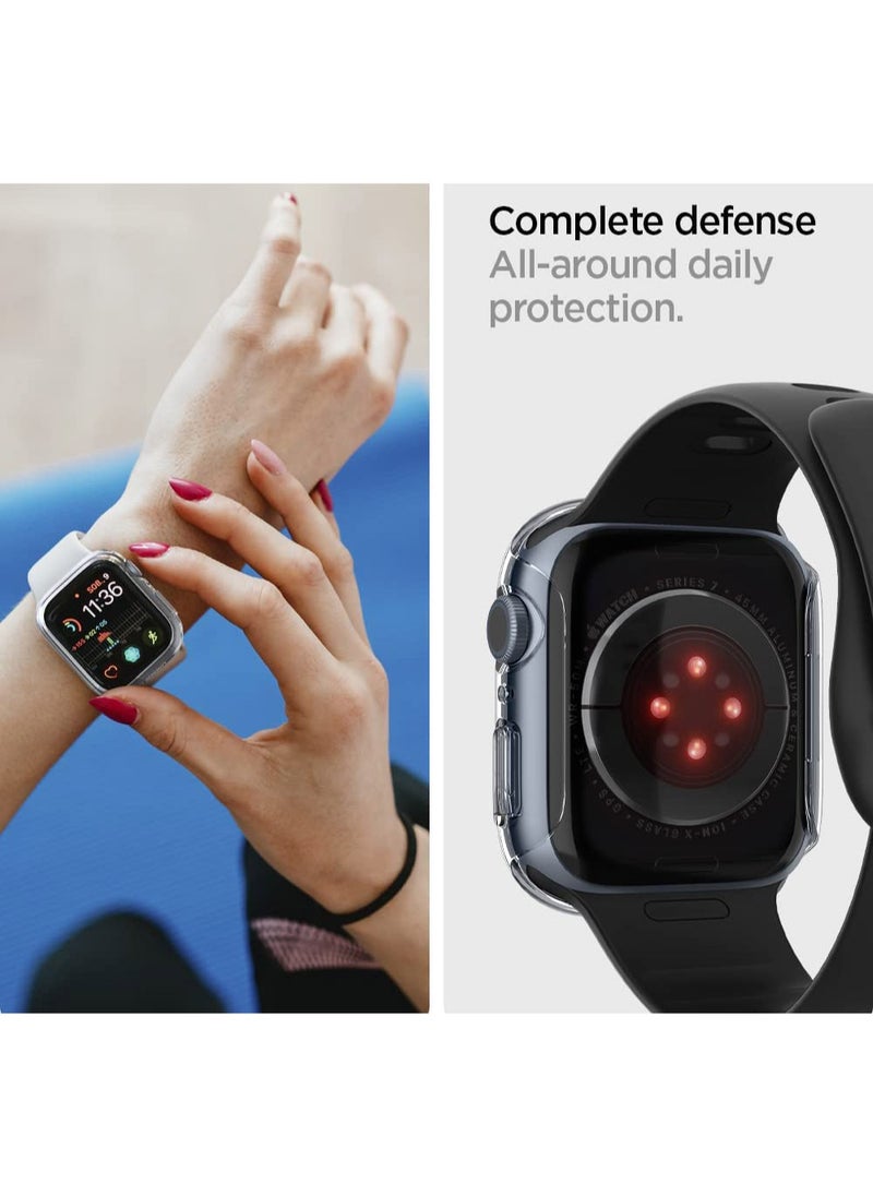 Spigen Thin Fit for Apple Watch Series 9/8/7 (45mm) Case Cover - Crystal Clear  - Image 4