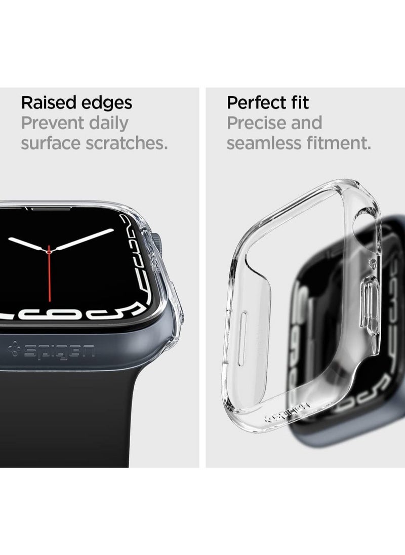 Thin Fit for Apple Watch Series 9/8/7 (45mm) Case Cover - Crystal Clear