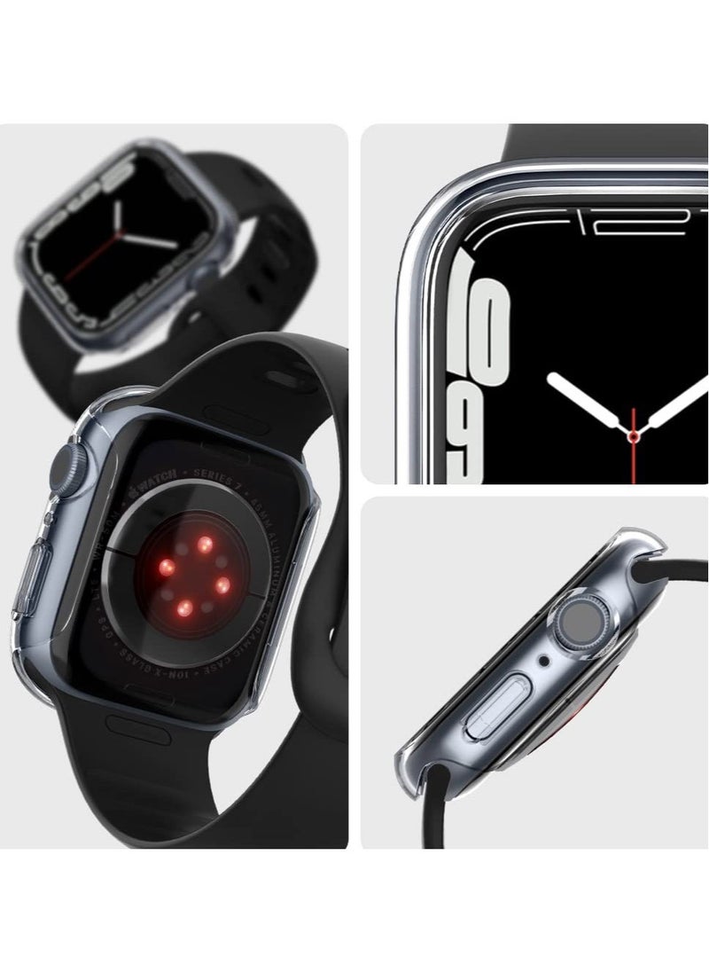 Spigen Thin Fit for Apple Watch Series 9/8/7 (45mm) Case Cover - Crystal Clear  - Image 2