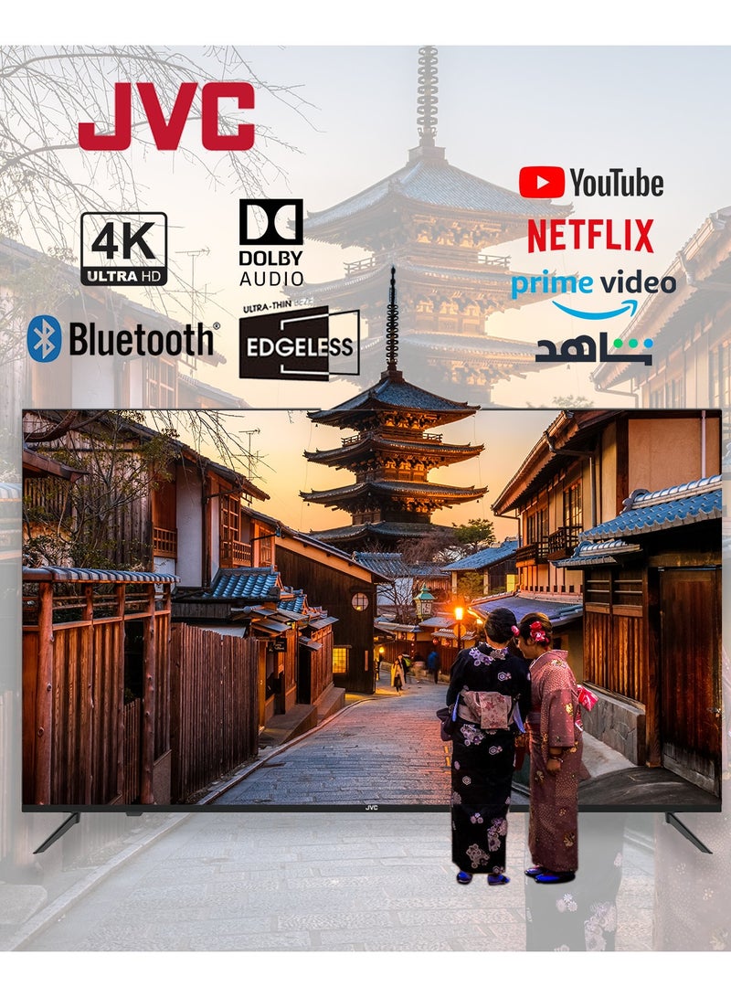 جي في سي تلفاز ذكي 43 بوصة بدون حواف 4K UHD Vidaa + مجموعة JVC 2.0CH - Image 3