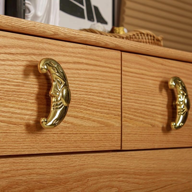 Qijoys Drawer Knobs Brass Sun Moon Decoration - Antique Brass Cabinet Knobs & Pulls for Kitchen, Bathroom, Dresser, Wardrobe - Easy Install (Golden) - Image 5
