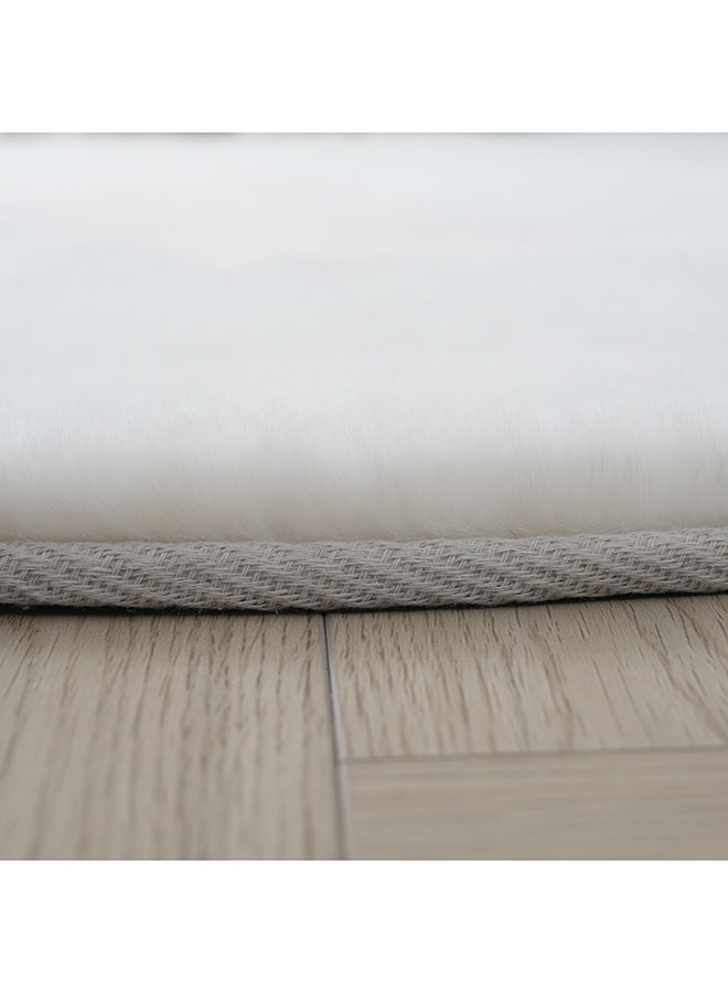Home Box Faux Rabbit Fur Round Rug 90 x 90 cm - Image 3