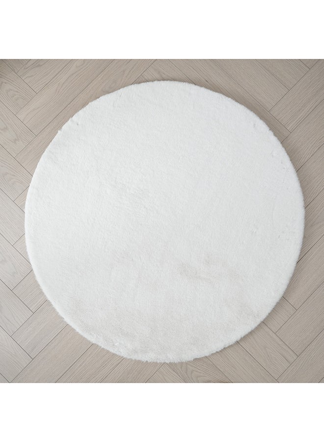 Home Box Faux Rabbit Fur Round Rug 90 x 90 cm - Image 2