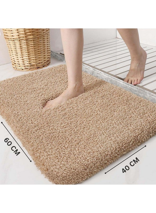 MAXOSHINE Microfiber Bathroom Mat Anti Skid-Highly Absorbent Super Soft Door Mats for Home Kitchen Living Room-2000 GSM Floor Mat-40 x 60 cm (Beige) - Image 4