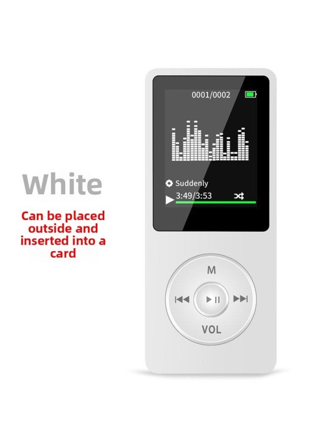 MP4 Walkman Learning Comes With Memory Screen Portable Card E-book MP3p4p5 Wholesale-Body Color:White: Built-in 16G + Card Insertable-Memory Capacity:MP4+OTG Downloader+data Cable - Image 1