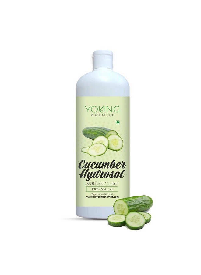 Young Chemist Organic Cucumber Hydrosol Pure and Natural Facial Toner, Skin Refresher and Makeup Remover In 1 Litre - Image 1