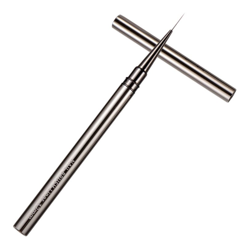 Nail Art Liner Brush 18cm Metal Handle For Detailed DIY Nail Design Professional Use - Image 1