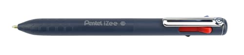 Pentel قلم حبر جاف 4 ألوان من بنتل BXC470-DC iZee - اختيار الألوان (أسود/أحمر/أزرق/أخضر) عبر دفع جانبي بلون الحبر، عرض خط 0.5 مم، قابل لإعادة التعبئة، عبوة من 1 - Image 5