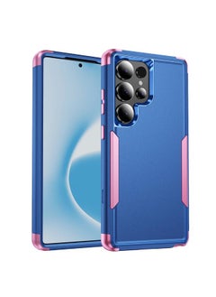 Zaboon For Samsung Galaxy S25 Ultra 5G TPU + PC Shockproof Protective Phone Case(Royal Blue + Pink) 
