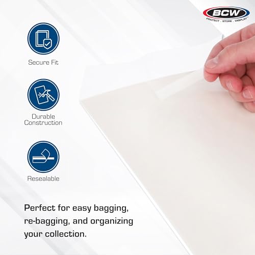 BCW Current Premade Resealable Comic Bags and Boards | Modern Comic Book Sleeves (50 Pack) - Image 4