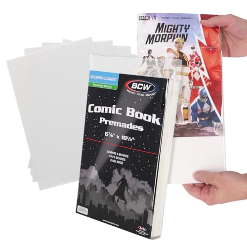 BCW Current Premade Resealable Comic Bags and Boards | Modern Comic Book Sleeves (50 Pack) - Image 1