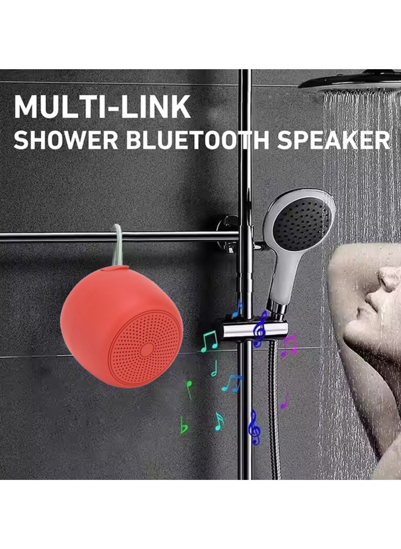 WISHWIND Travel Tune Portable Bluetooth Speaker | 4D Surround Sound | Waterproof & Shockproof | 24H Battery | Hands-Free Calling | Travel-Friendly Wireless Speaker (Red)  - Image 4