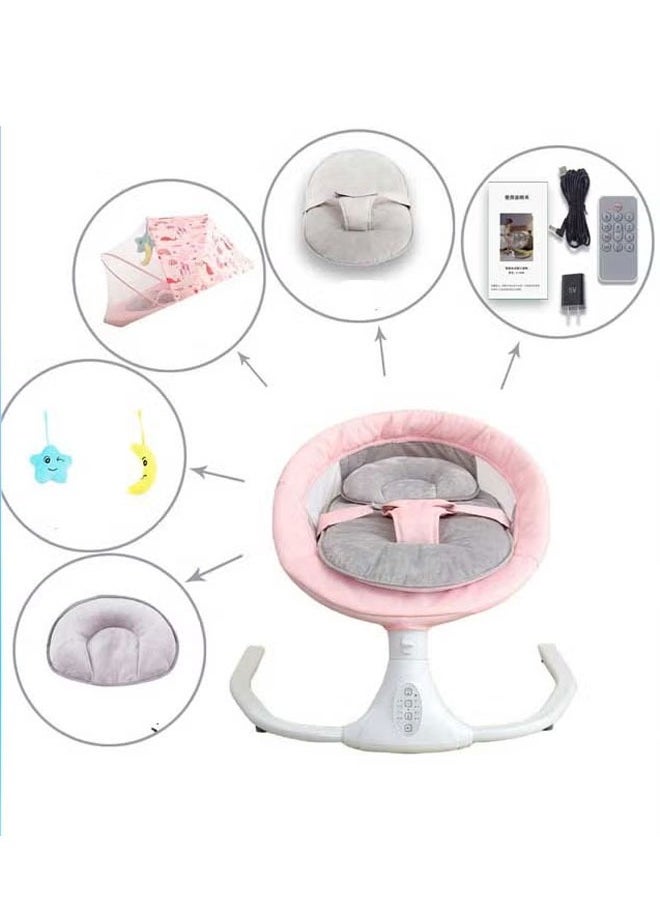 Vinnatsu - Multi Functional Bluetooth automatic baby Chair swing 4 Speeds 4 Timing Set Baby Intelligent Electric Rocking Chair with Remote Control and Mosquito Net - Image 1