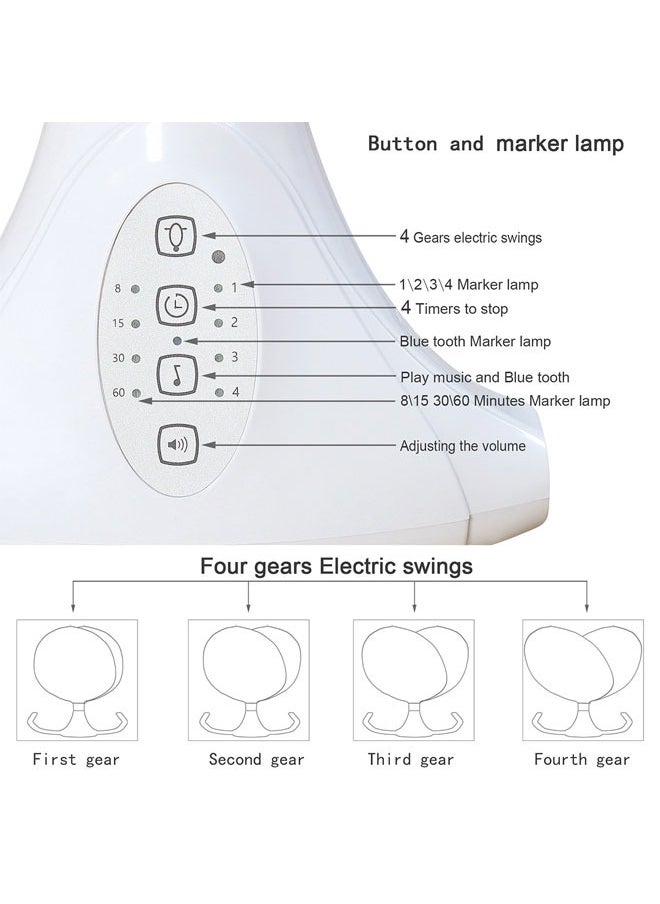 Vinnatsu - Multi Functional Bluetooth automatic baby Chair swing 4 Speeds 4 Timing Set Baby Intelligent Electric Rocking Chair with Remote Control and Mosquito Net - Image 1