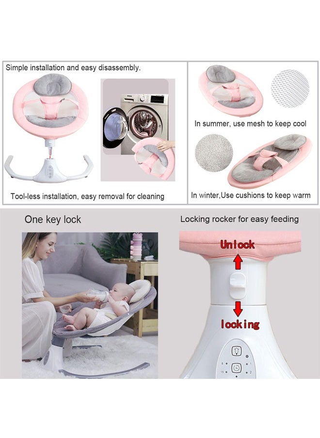 Vinnatsu - Multi Functional Bluetooth automatic baby Chair swing 4 Speeds 4 Timing Set Baby Intelligent Electric Rocking Chair with Remote Control and Mosquito Net - Image 1