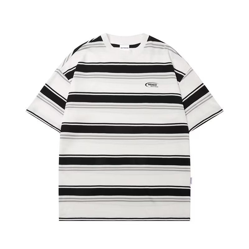 Short-Sleeved Men'S Temperament Youth Fashion Simple T-Shirt Daily Summer Fashion New Artistic Crew Neck Fashion Fashion Brand - Image 2