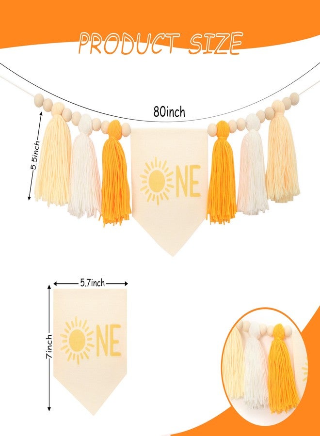 HGFC First Birthday Boho Sun Highchair Banner - You Are My Sunshine Tassels - Image 2