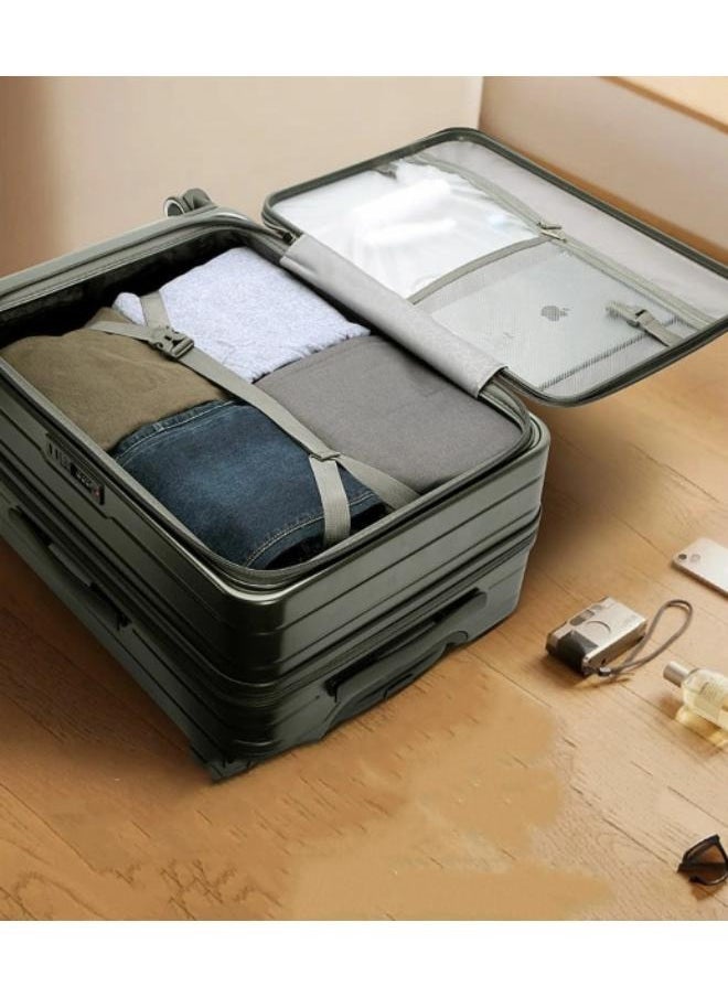 Samel - 24inch Expandable Checked-in Durable Hardshell Trolley Luggage Suitcase with Spinner Wheels and TSA Lock - Image 1