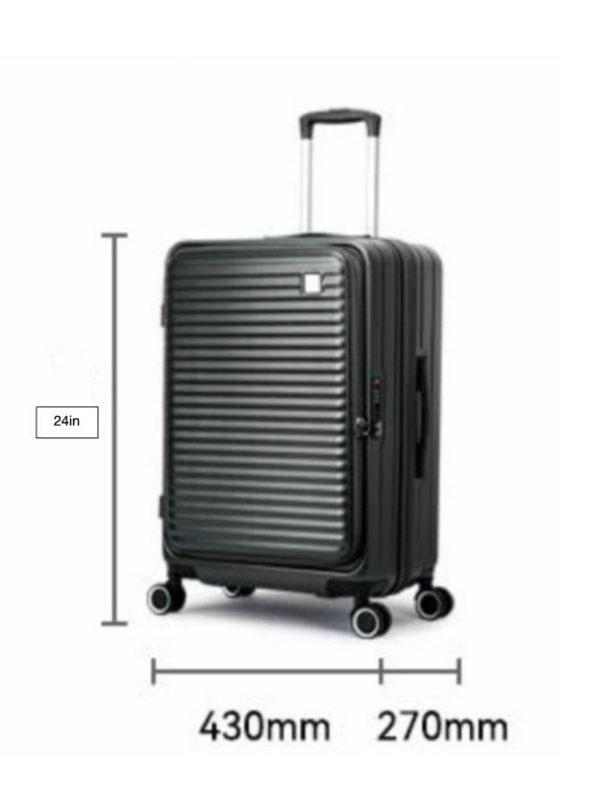 Samel - 24inch Expandable Checked-in Durable Hardshell Trolley Luggage Suitcase with Spinner Wheels and TSA Lock - Image 1