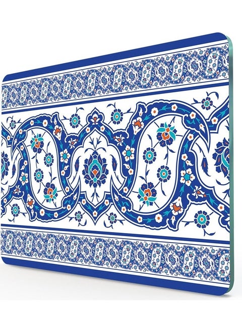 Glass Cutting Board and Serving Board with Tile Motif Pattern