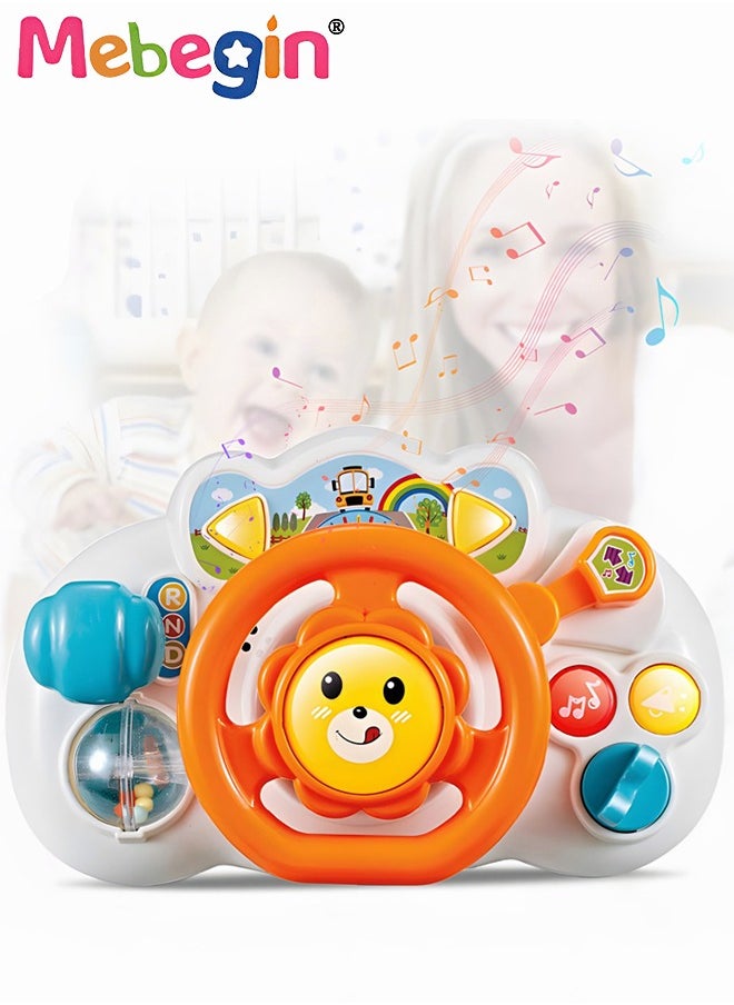 MEBEGIN Steering Wheel Toy for Toddlers, Simulated Portable Driving Controller with Light and Music, Baby Interactive Learning Toy, Educational Musical Toy, Creative Fun Sensory Toy, Ideal Gift for Kids Aged 18 Month+  - Image 2