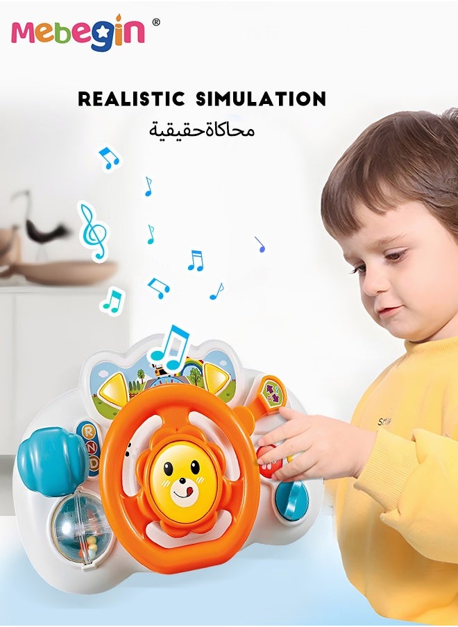 MEBEGIN Steering Wheel Toy for Toddlers, Simulated Portable Driving Controller with Light and Music, Baby Interactive Learning Toy, Educational Musical Toy, Creative Fun Sensory Toy, Ideal Gift for Kids Aged 18 Month+  - Image 4