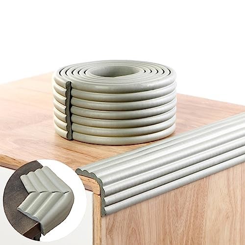 OLWICK 1 Pcs Corner Protector for Baby | Extra Thick Cushion Strip for Baby Safety | Edge Protector for Sharp Edges, Table, Desk, Wall Corners & Furniture – 2 Meter Long (Grey) - Image 1