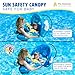 Poolmaster Mommy Me Baby Pool Float with Sun Shade Infant and Toddler Swim Float for Ages 824 Months Dual Ring Shared Swim Design with Drop Seat for Comfort and Safety - Image 4