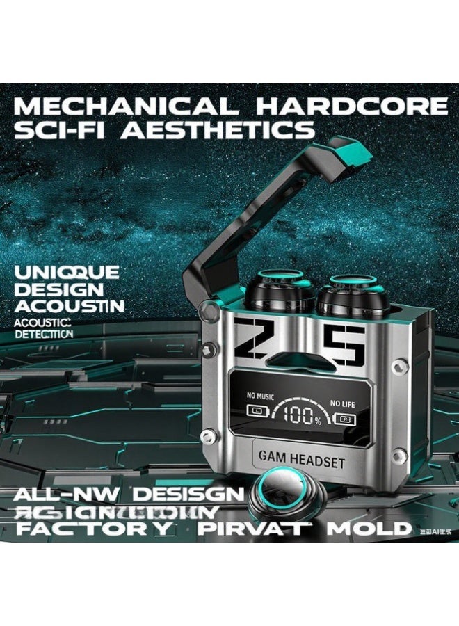 ‌Pro Gaming Bluetooth Earbuds 2025 Low-Latency Mode 50ms Hi-Fi Sound 3D Surround with ENC Mic 30H Playtime IPX5 Waterproof