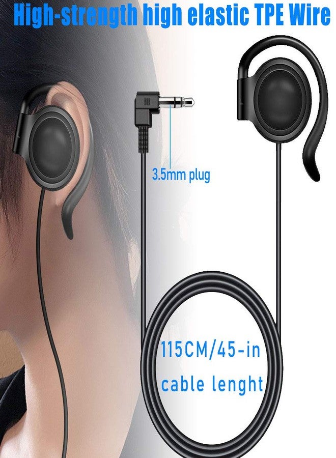 EXMAX Wired Single Headphones 3.5mm Left-Side Earphone One Ear Ear-Hook Headphone for EXD-101 ATG-100T Wireless Tour Guide Receiver Radio Podcast Laptop MP3 Ear Bud (Left-Side Earphone) - Image 3