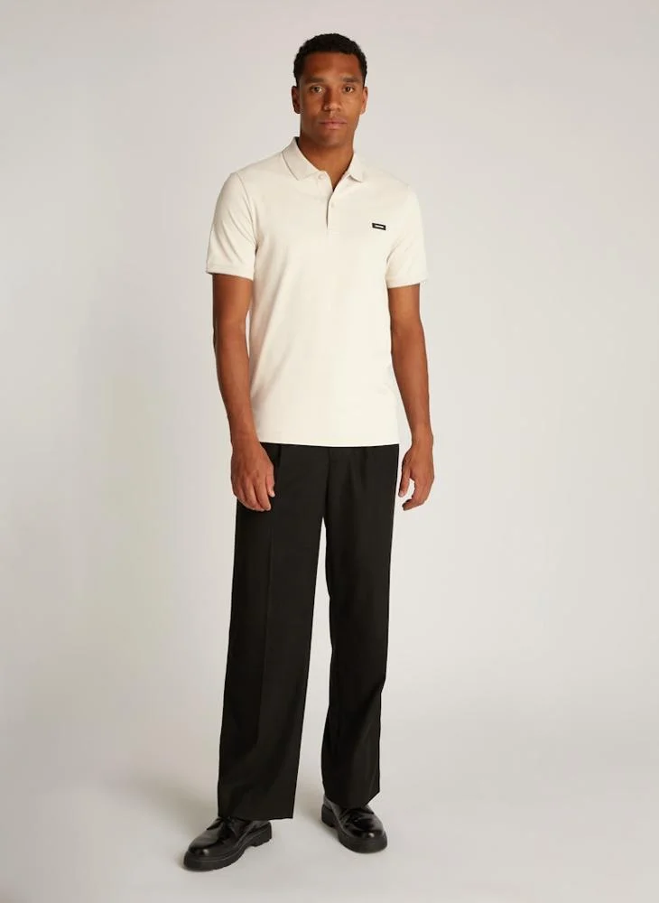 CALVIN KLEIN Logo Detailed Polo Shirt With Tipping Collar