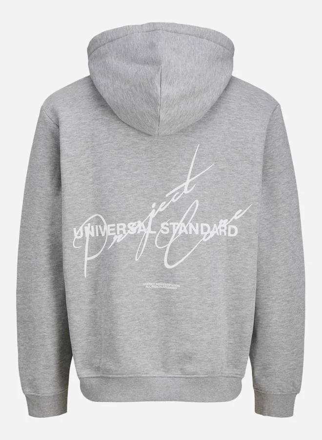 جاك اند جونز هودي مطبع بطبعة جرافيك