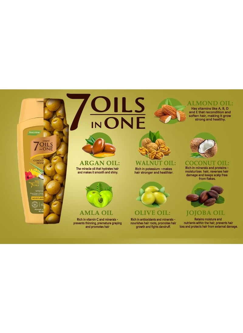 emami 7 Oils in One Double Conditioning Shampoo Mystic Olive 100ml  - Image 5