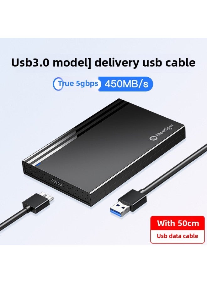 Mihu Mobile Hard Disk Box Typec External 2.5-inch Sata Notebook Ssd Solid State Mechanical Usb Universal-Color:【USB3.0】 True 5Gbps * Five-weight Protection
