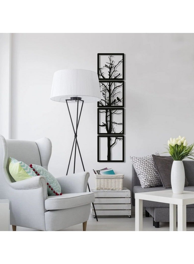 Home Gallery Tree Body Wood Wall Art - Set Of 4 Each 40x40 - Image 1