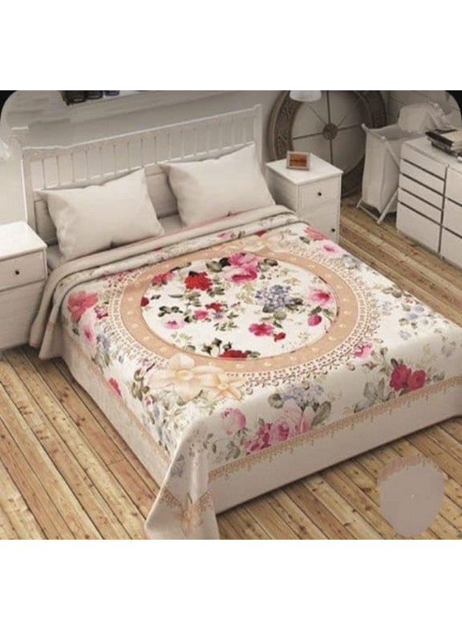 Bezzilish Home Bezzilish Home Korean Wedding Bedding Set | Cloudy 4 Piece Blanket Set - 1 Blanket with 1 Bedsheet and 2 Pillow Covers Special for Newly Married Couple with Fancy Bag Packaging (Multicolor 10)  - Image 1