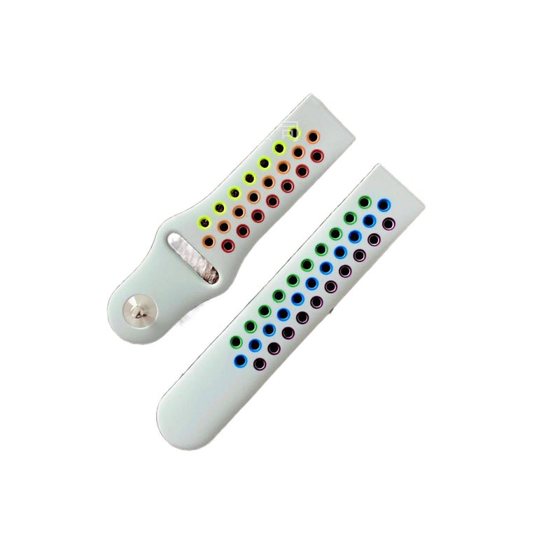 سوار ساعة ذكية باللون رمادي قابل للتعديل رياضي من السيليكون متوافق مع Samsung Galaxy Watch بملاءمة قابلة للتعديل وحزام ناعم للاستبدال اليومي - Image 1