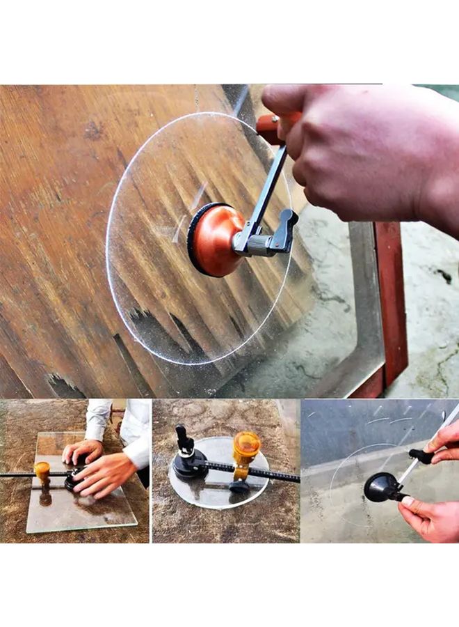 1pc Adjustable Circular Glass Cutter With Suction Cup Manual Tool For DIY - Image 2