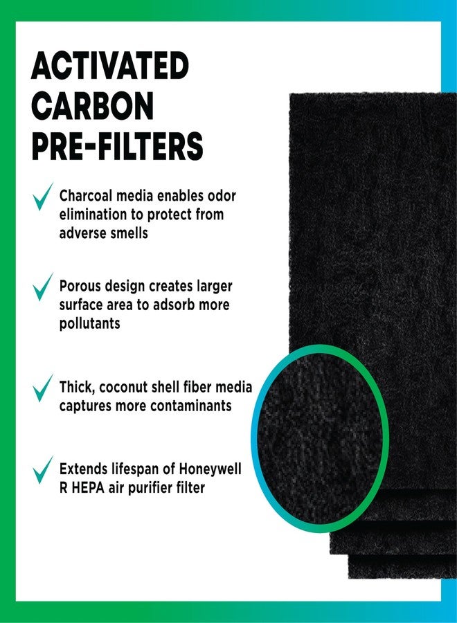 Filterbuy Activated Carbon Pre-Cut Filter HRF-A300 Replacement for Honeywell Air Purifier (4-Pack, Made in USA) - Image 3